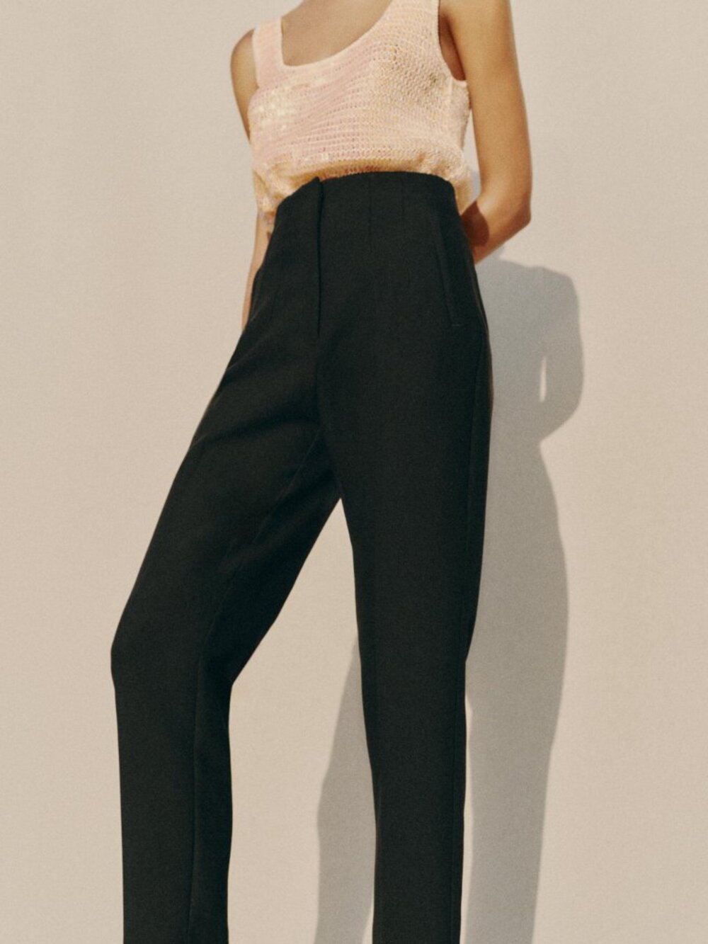 ZARA WOMAN BUBBLE GUM PANTS 6136/047, BLACK, SIZE 26"